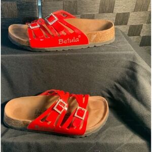 BETULA RED SANDALS WITH BLING SIZE 5.5 PRE-OWNED